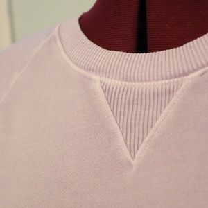 Lightweight Lavender Sweatshirt with Seaming Detail